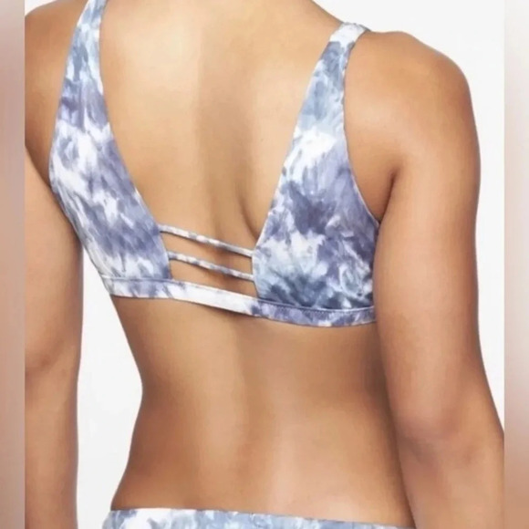 Athleta Bikini Set Tulum Ladder Tie Dye Print boho swimsuit tank top - Picture 7 of 14